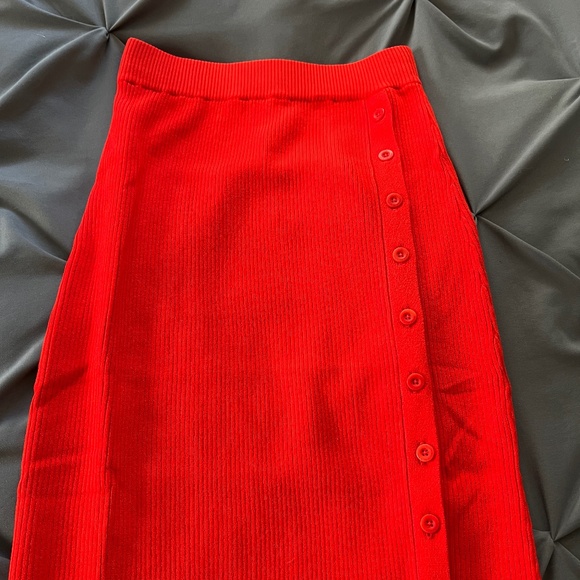 Lita by Ciara Ribbed Skirt Red Small - Picture 1 of 9